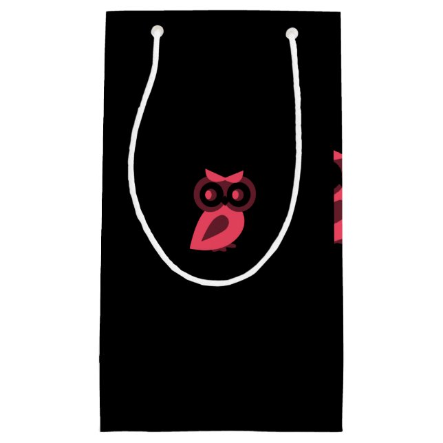 Pequeña Bolsa de regalo de búho rosa (Anverso)