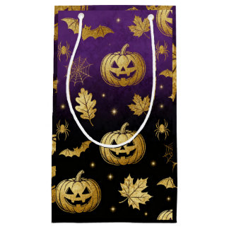 Pequeña Bolsa de regalo de calabaza dorada – Elegante rega