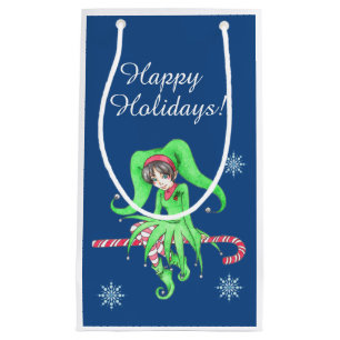 Pequeña Bolsa de regalo de Candy Cane Elf