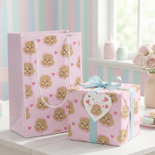 Pequeña Bolsa de regalo de caniche pastel adorable – San V