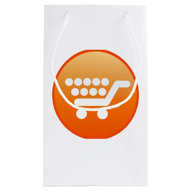 Pequeña Bolsa de regalo de carrito de compras y cesta (Reverso)