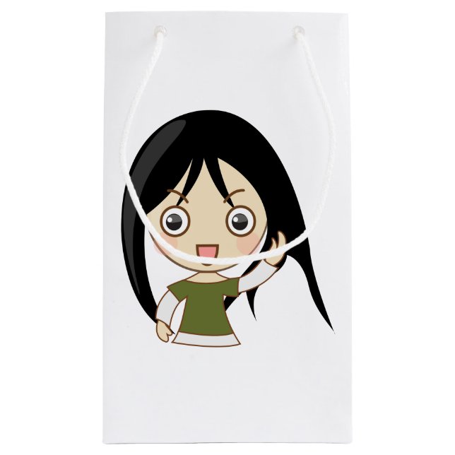 Pequeña Bolsa de regalo de Chica de Emo Cute (Reverso)