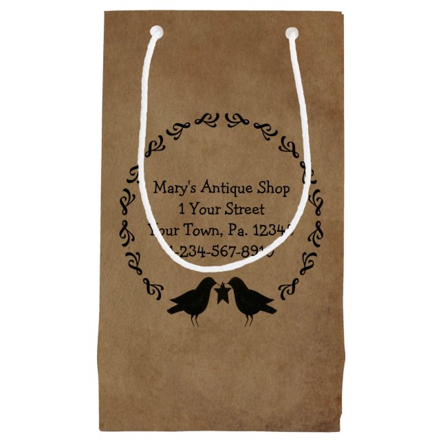 Pequeña Bolsa de regalo de circulo primitivo de los cuervo (Anverso)