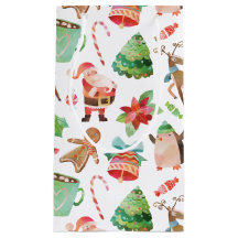 Bolsa de regalo de color de agua Santa Navidades