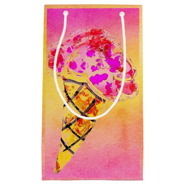 Pequeña Bolsa de regalo de cono de helado (Anverso)