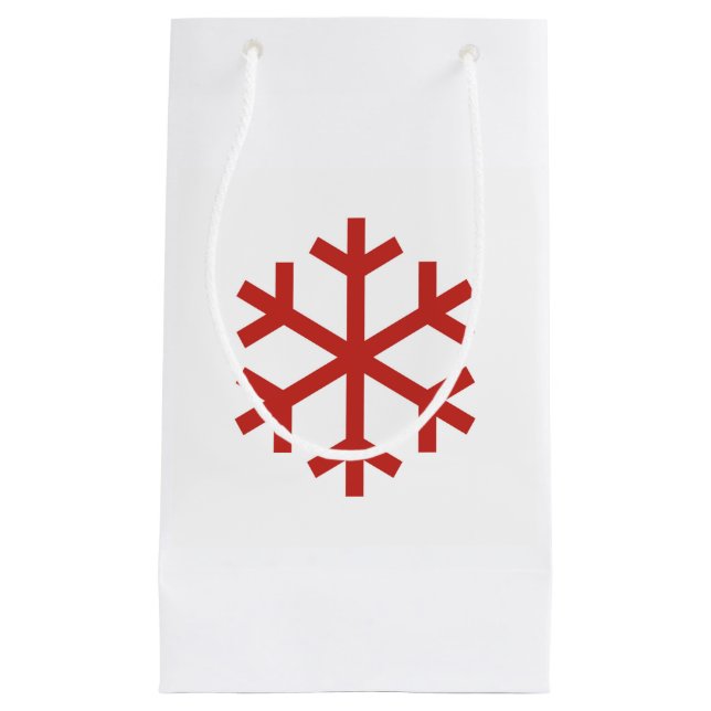 Pequeña Bolsa de regalo de copos de nieve para Navidades r (Anverso)