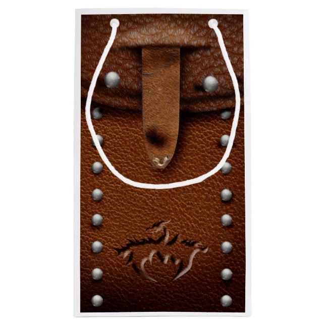 Pequeña Bolsa de regalo de cuero dragón (Reverso)