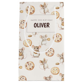 Pequeña Bolsa de regalo de cumpleaños con tema de cookie y