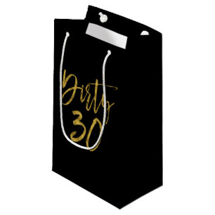 Pequeña Bolsa de regalo de cumpleaños de 30 Relieves metal