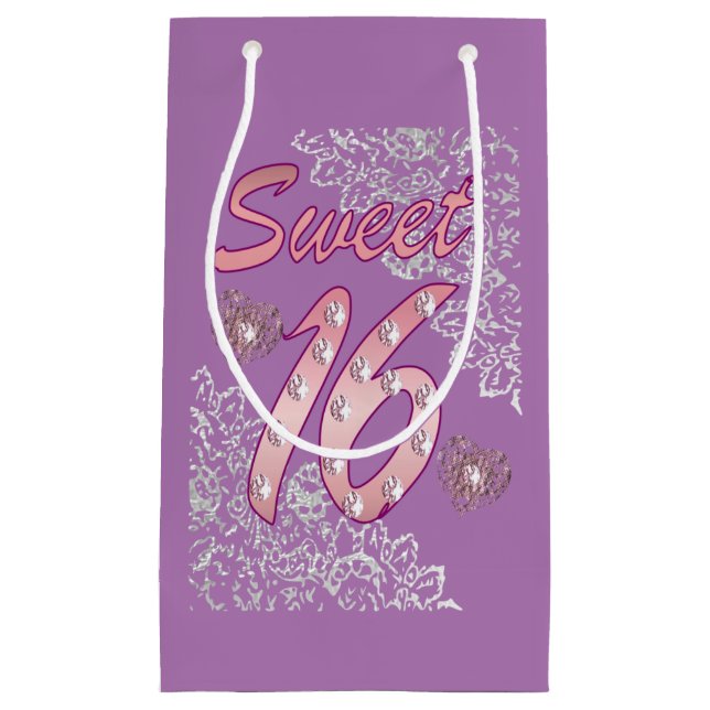 Pequeña Bolsa de regalo de cumpleaños Sweet 16 (Anverso)