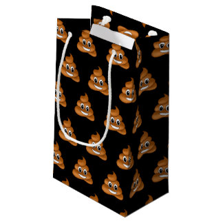Pequeña Bolsa de regalo de Emoji de caca sonriente