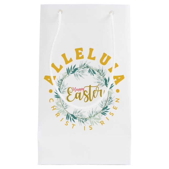 Pequeña Bolsa de regalo de Feliz Pascua Alleluia (Anverso)