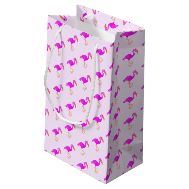 Pequeña Bolsa de regalo de flamenco rosa (Angulo reverso)