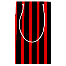 Pequeña Bolsa de regalo de franja negra y roja