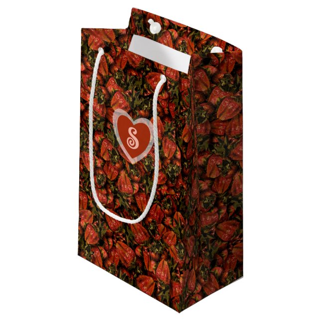 Pequeña Bolsa de regalo de fresa (Angulo Anverso)