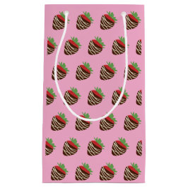 Pequeña Bolsa de regalo de fresa cubierta de chocolate
