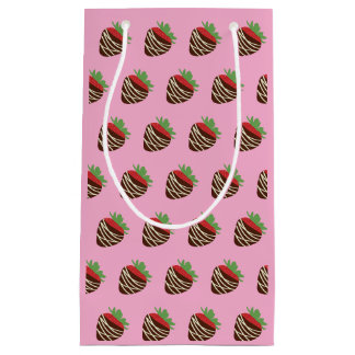 Pequeña Bolsa de regalo de fresa cubierta de chocolate