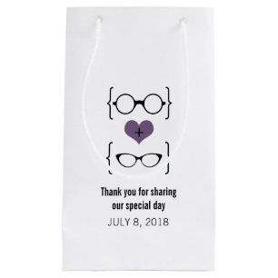 Pequeña Bolsa de regalo de gafas Geeky morado