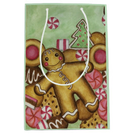 Pequeña Bolsa de regalo de galletas de Navidad de menta