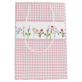Pequeña Bolsa de Regalo de Gingham Rosa
