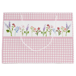 Pequeña Bolsa de Regalo de Gingham Rosa
