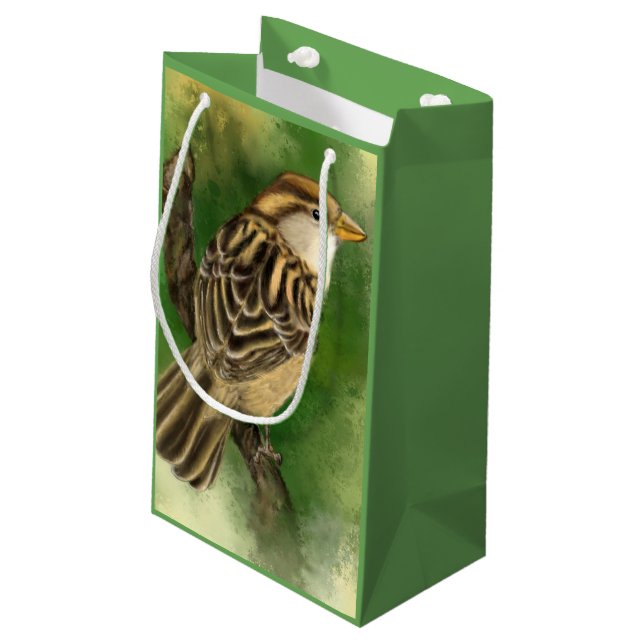 Pequeña Bolsa de regalo de gorrión lindo (Angulo reverso)