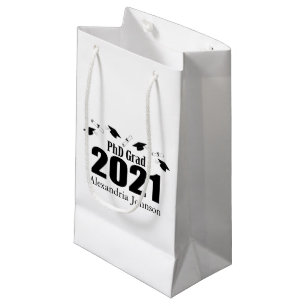 Pequeña Bolsa de regalo de graduación (negro) del PhD Gra