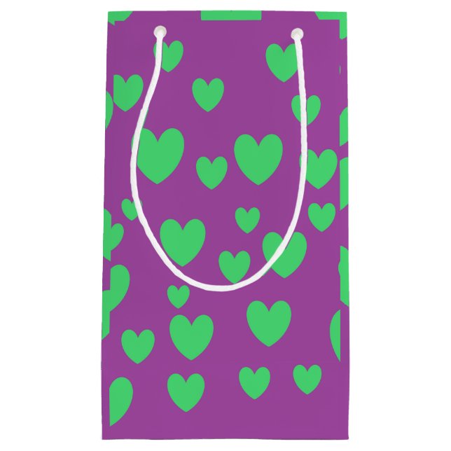 Pequeña Bolsa de regalo de Green Hearts (Anverso)