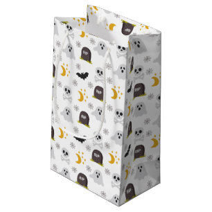Pequeña Bolsa de regalo de Halloween en negro y blanco esp