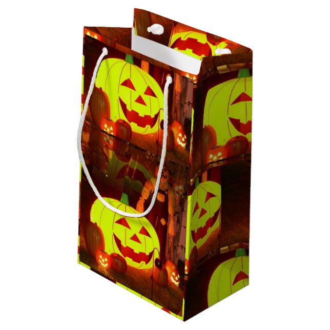 Pequeña Bolsa de regalo de Halloween feliz (Angulo reverso)