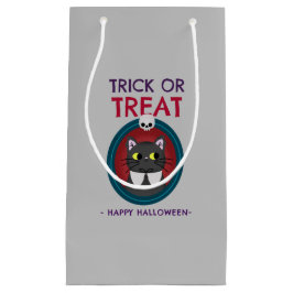 Pequeña Bolsa de regalo de Halloween, Trick o Treat cat en