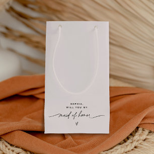 Pequeña Bolsa de regalo de honor Minimalista Maid of Honor