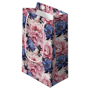 Pequeña Bolsa de regalo de impresión con flores de Peony