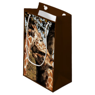 Pequeña Bolsa de regalo de jirafa madre y bebé