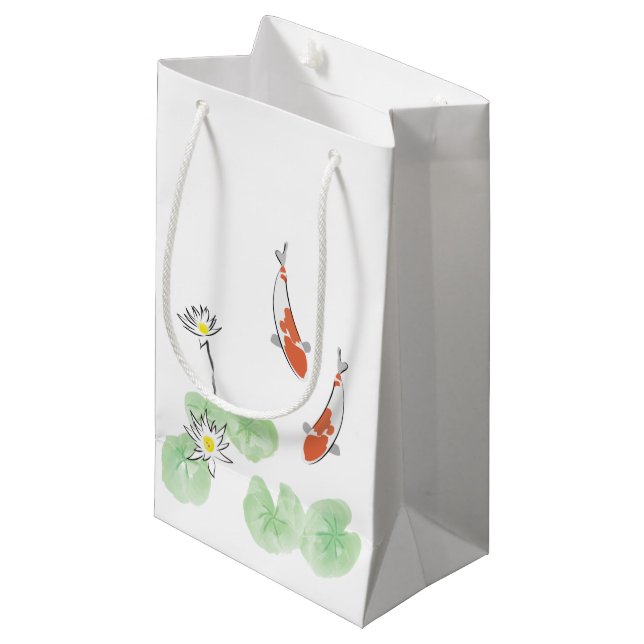 Pequeña Bolsa de regalo de Koi Pond (Angulo Anverso)