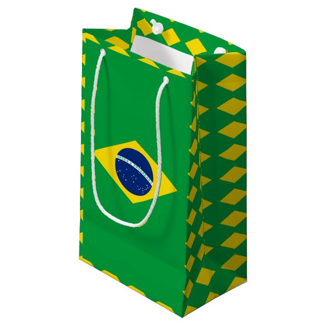 Pequeña Bolsa de regalo de la bandera de Brasil (Angulo Anverso)