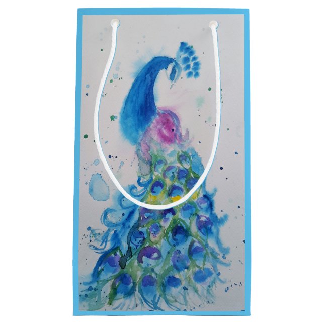 Pequeña Bolsa de regalo de la elegante ave acuática azul P (Anverso)