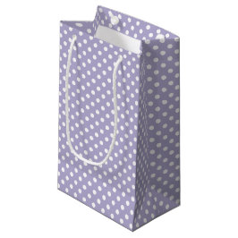 Pequeña Bolsa de regalo de lavanda y puntos de polka blanc
