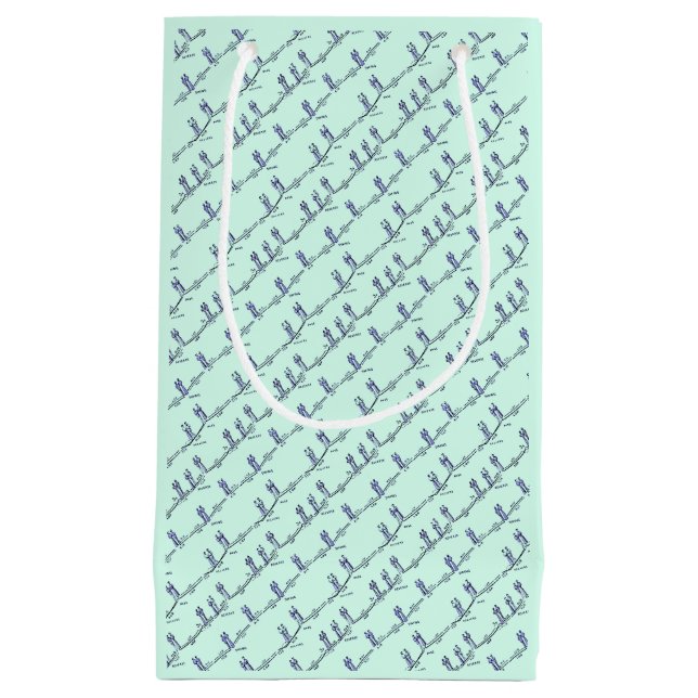 Pequeña Bolsa de regalo de lecciones de baile (Verde) (Anverso)