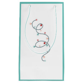 Pequeña Bolsa de regalo de luces de cadena (verde mar)