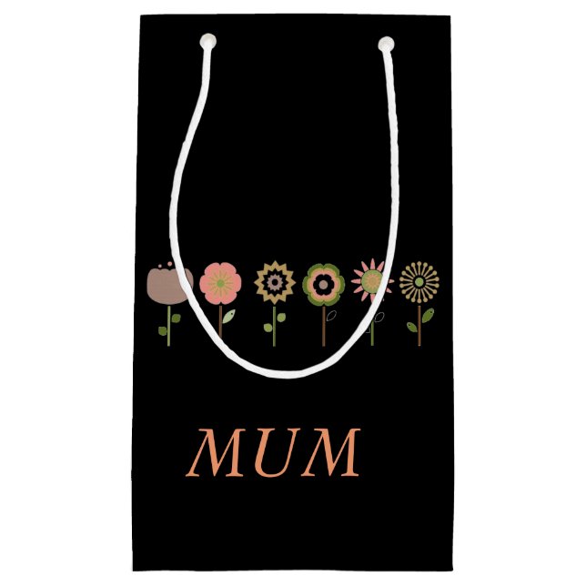 Pequeña Bolsa de regalo de Mamá floral (Anverso)