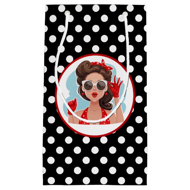 Pequeña Bolsa de regalo de mujer retro (Anverso)