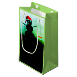 Pequeña Bolsa de regalo de muñeco de nieve aterrador