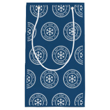 Bolsa de regalo de Navidad azul hasta que se abra