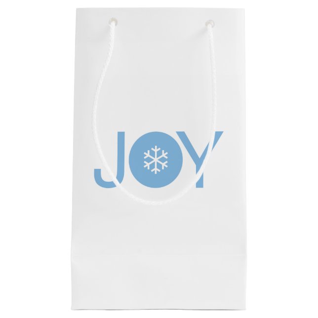 Pequeña Bolsa de regalo de Navidad Blue Joy (Anverso)