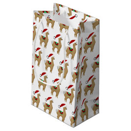 Pequeña Bolsa de regalo de Navidad con tema de Alpaca