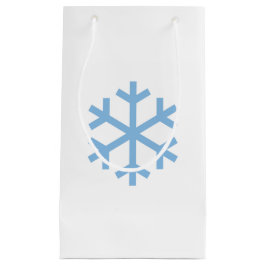 Pequeña Bolsa de regalo de Navidad copo de nieve azul