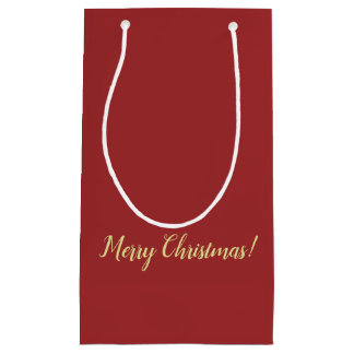 Pequeña Bolsa de regalo de Navidad rojo oscuro