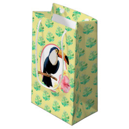 Pequeña Bolsa De Regalo De Pájaros Florales Y Tropicales