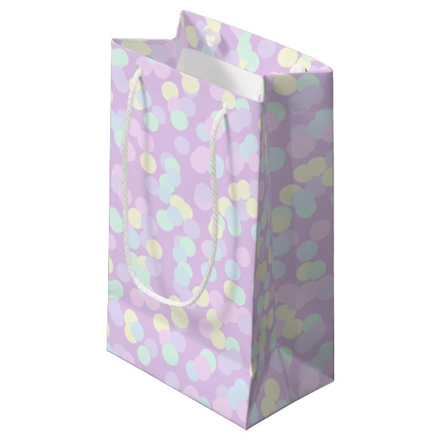Pequeña Bolsa de regalo de Pastel Confetti (Angulo Anverso)